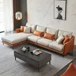 5-Seater Cotton Leather Sofa Couches - Any Colour - 4