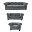 6-Seater Light Grey Chesterfield Sofa - Any Colour Available - 2