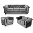 6-Seater Chesterfield Sofas in Deep Velvet - 2