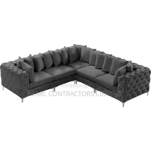 Brand New Buttoned L-Shaped Sofas in Any Colour