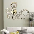 Circles 3D Modern Mirror Wall Clock - 1