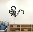 Circles 3D Modern Mirror Wall Clock - 2
