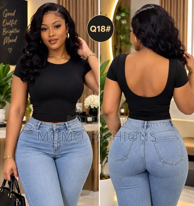 AKT Clothing Black Crop Top - 1