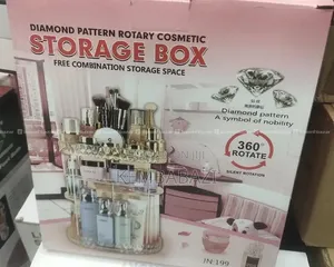 360-Degree Rotating Diamond Cosmetic Storage Box