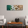 Modern Large Rectangular LED Digital Wall Clock with Temperature - 2