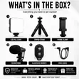 6-in-1 Smartphone Vlogging Kit with Mic & LED Light - 2