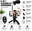 6-in-1 Smartphone Vlogging Kit with Mic & LED Light - 4