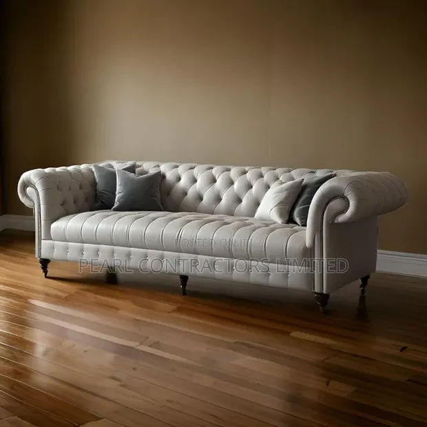 Brand New Mongolian Chesterfield 3-Seater Sofas in Any Colour - 1