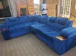 Brand New L Curved Sofa - Blue - 1