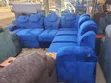 Brand New L Curved Sofa - Blue - 2
