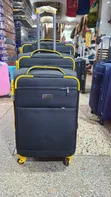 Heavy Duty Cloth Suitcase Set - 3 Pieces (Black) - 3