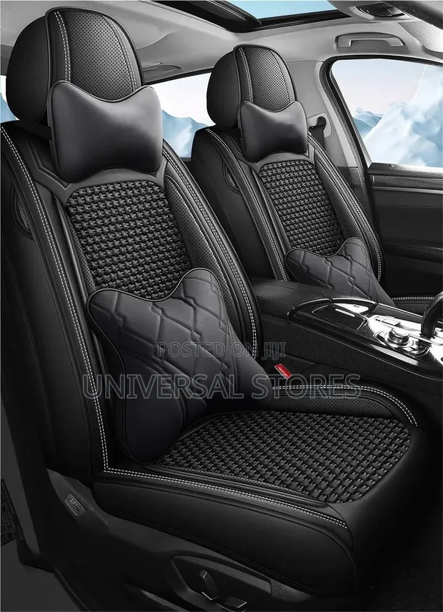 5pcs Natural Wood Bead Car Seat Cover Massage Cushion - 1