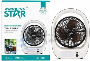 Winning Star 8" Rechargeable Table Fan ST-4054 with LED Light