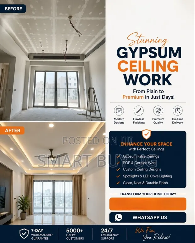 Modern Gypsum Ceiling Designs for Sitting Rooms - 1