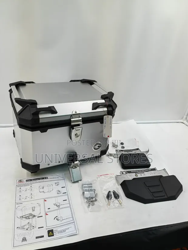 Heavy-Duty Aluminum Motorcycle Top Box - 1