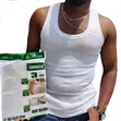 Yarrison Men's 3-Piece 100% Cotton Ribbed Tank Top Vests - White - 4