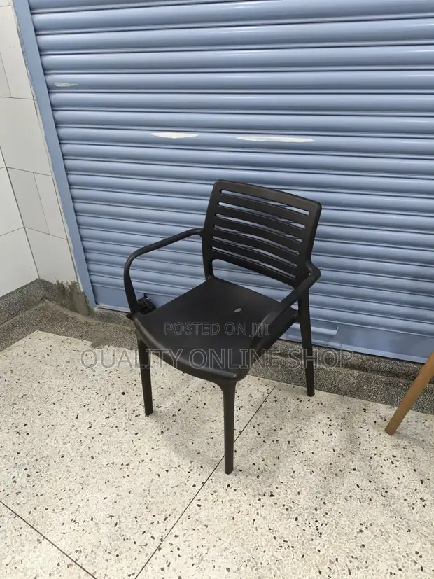 Brand New Breeze Plastic Dining Chairs (Black) - 1