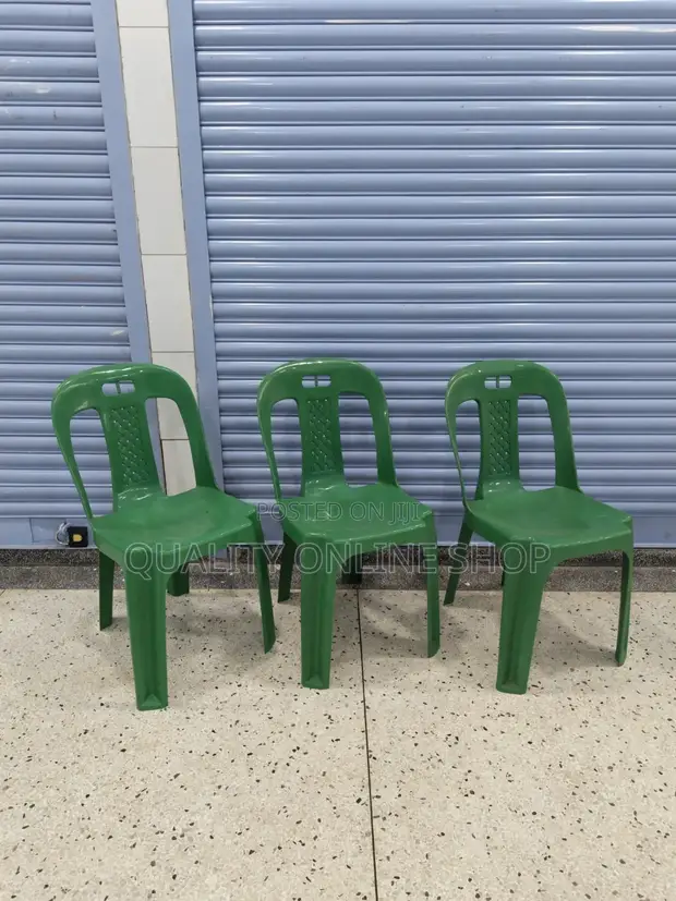 Deco Brand New Green Plastic Garden Chairs (Set of 4) - 1