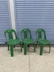 Deco Brand New Green Plastic Garden Chairs (Set of 4) - 1