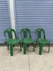 Deco Brand New Green Plastic Garden Chairs (Set of 4) - 2