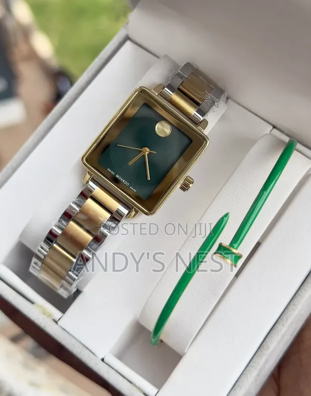 Golden Stainless Steel Movado Watch for Ladies - 1