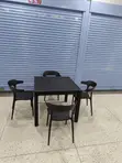 4 Seater Plastic Dining Table and Chairs - 4