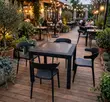 Elegance Dining Plastic Table and Chairs Set for Bars, Garden, Cafe - 1