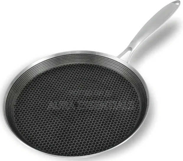 32cm Stainless Steel Honeycomb Frying Pan - 1