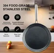 32cm Stainless Steel Honeycomb Frying Pan - 2