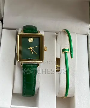 Movado Green Square Ladies Watch