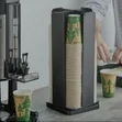 Black 4-Section Revolving Coffee/Dispenser Cup Organizer - 2