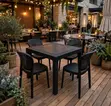 Waterproof Dining Plastic Table and Chairs - 2