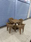 Bar/Restaurant Plastic Table and Chairs (Set of 4) - 2