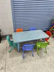 Multicolored Kids Plastic Chairs and Table Set - 2