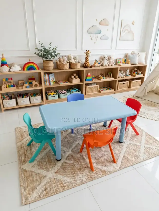 Daycare Kids Plastic Table and 4 Chairs - 1