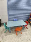 Daycare Kids Plastic Table and 4 Chairs - 2