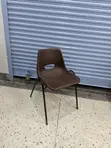 Curved Metal Stands Plastic Chairs - 1