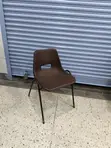 Curved Metal Stands Plastic Chairs - 2