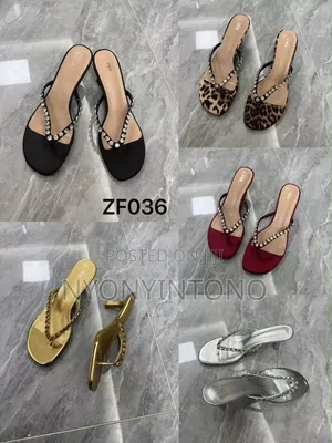 Zara Crystal Thong Kitten Heels