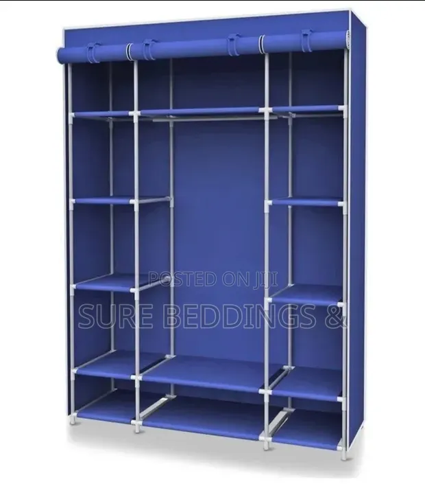 Triton Canvas Metallic Frame Wardrobe - 1
