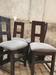 4-Seater Wooden Dining Table and Chairs Set - 4