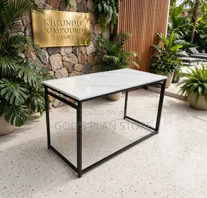 Marble Coated Foldable Wooden Table