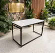 Marble Coated Foldable Wooden Table - 1