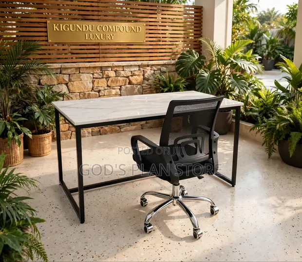 Foldable Office Table with Chair - 1