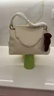 White Faux Leather Handbag - 2