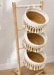 3 Tier Woven Rope Storage Basket Organizer - 2