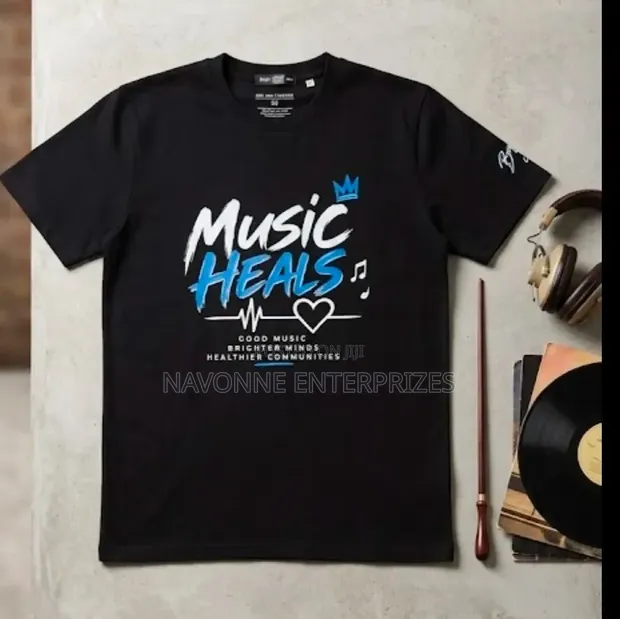 Music Heals Graphic T-Shirt - High Quality Cotton - 1