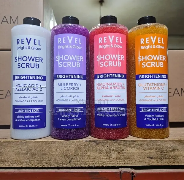 REVEL Bright Glow Face and Body Scrubs 1000ml - 1