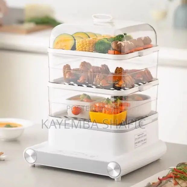 Brand New 3-Tier Electric Food Steamer with Digital Timer - 1