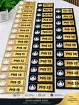 Durable Acrylic Key Holder and Door Labels - 1